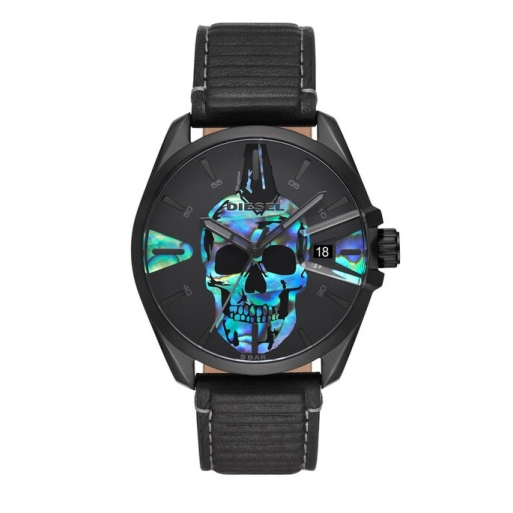 Diesel DZ1973 Herrenuhr Quarz Lederband Skull Perlmutt