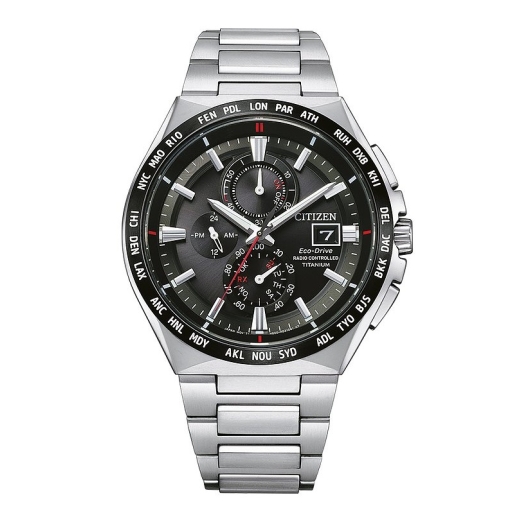 Citizen Eco Drive AT8234-85E Radio Controlled Funkuhr Saphirglas Titan