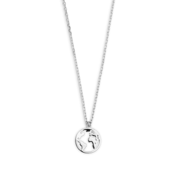 Xenox Wanderlust Weltkugel Halskette Silber XS3160